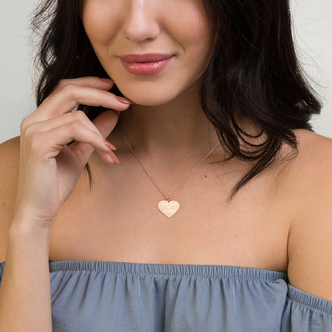 Be Still My Heart TLOL Engraved Heart Necklace